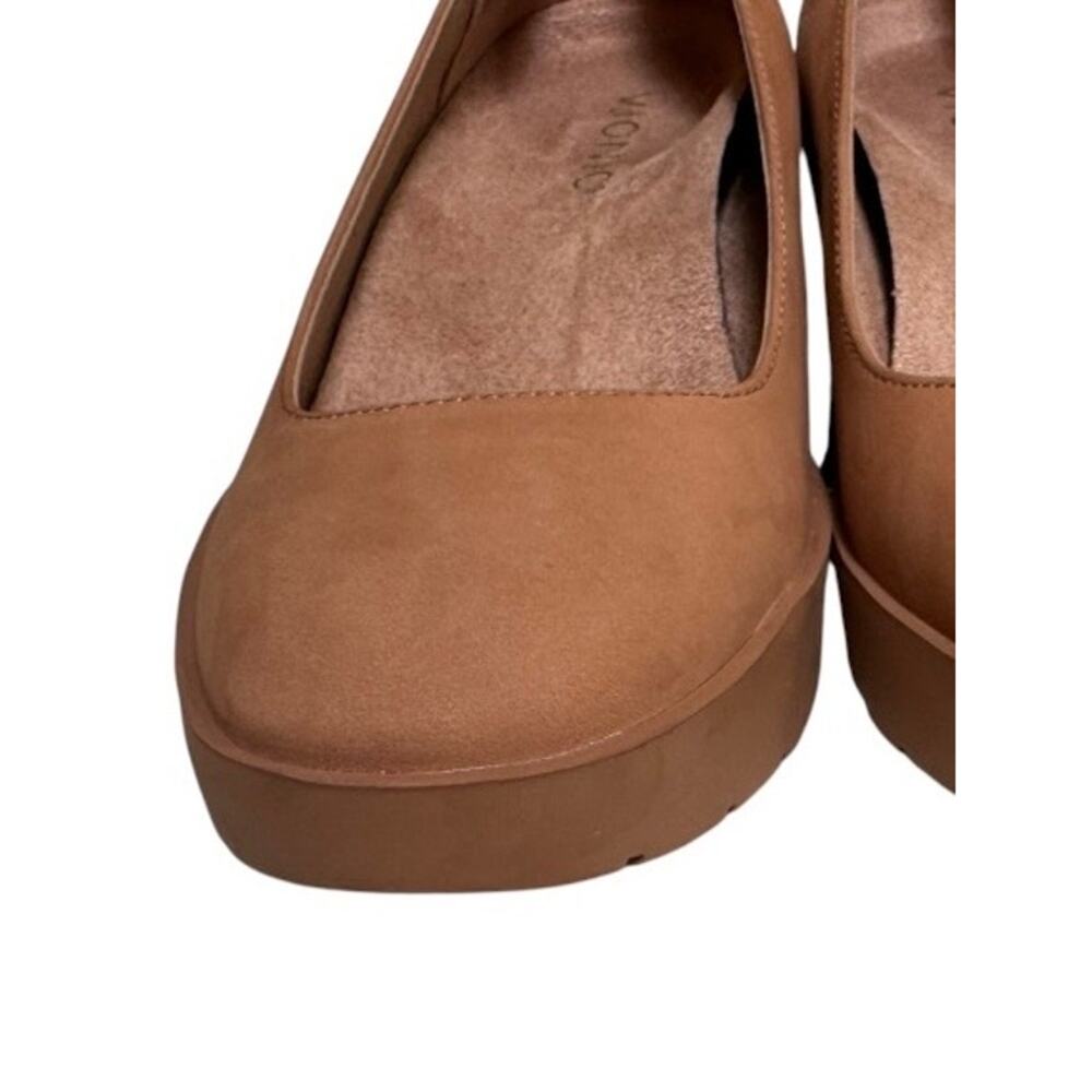 Vionic Sereno Tan Cognac Wedge Pumps Comfort Shoes Round Toe Size 6.5 - Picture 8 of 12